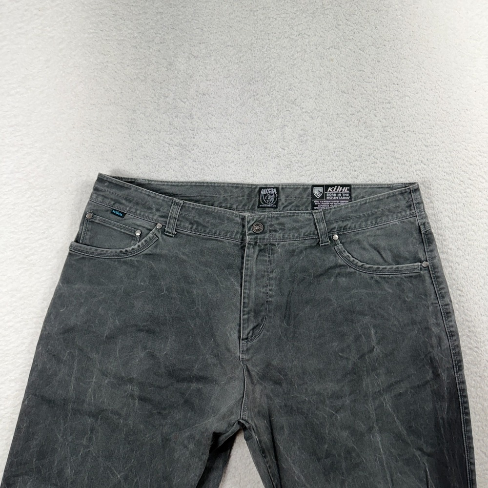 Kuhl Rydr Pants Mens 40x34 Gray Vintage Patina Dye Canvas Outdoors Work Hike - Picture 5 of 12